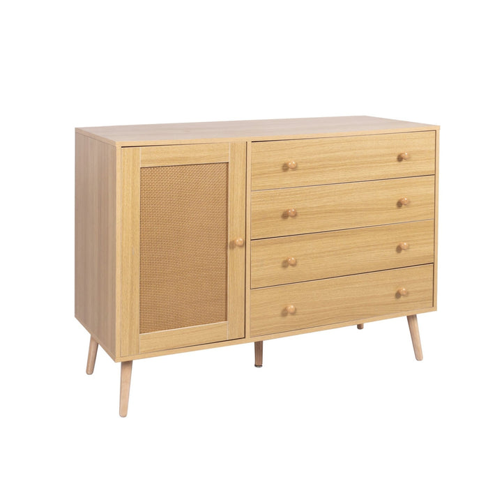 120 cm Holzseitenschrank mit 4 Schubladen - YB - WF190712713H - 1 - Yorbay.de