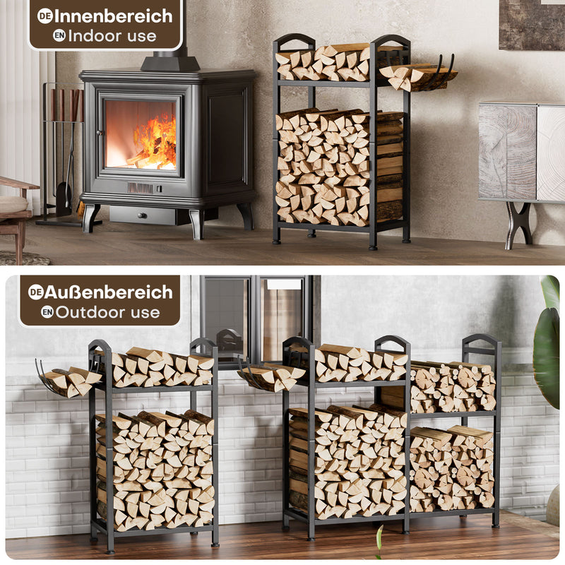 Yorbay Kaminholzregal 2 Ebenen aus Metall mit Oxford - Tasche - YB123-T088 - 7 - Yorbay.de