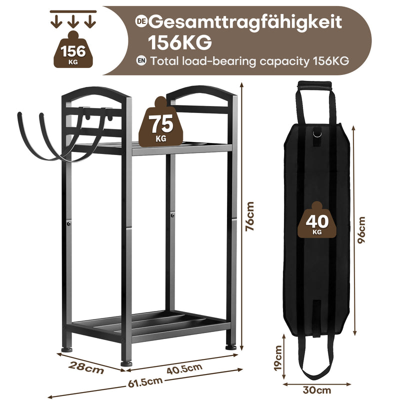 Yorbay Kaminholzregal 2 Ebenen aus Metall mit Oxford - Tasche - YB123-T088 - 3 - Yorbay.de