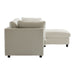 L-förmiges Wohnzimmersofa mit Fußhocker und Kissen in beige YH530144454647A 10