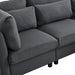 L-förmiges Wohnzimmersofa mit Fußhocker und Kissen in grau YH530144454647G 05