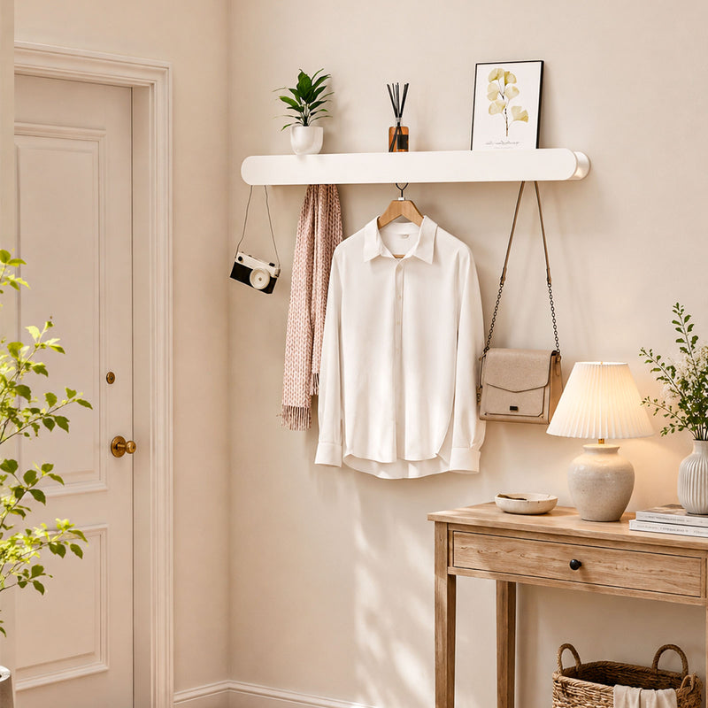Yorbay Metall-Wandgarderobe mit Ablage und Haken, verschiedene Größen - YM001-N004 - 55 - Yorbay.de