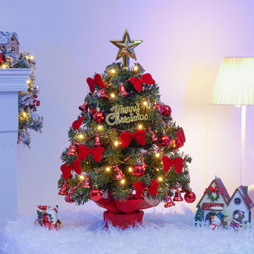 künstlicher weihnachtsbaum mit beleuchtung klein Mini Künstlicher Weihnachtsbaum mit LED-Lichtern und Dekoration 40 cm —  Yorbay.de