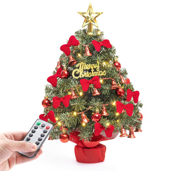 Yorbay 40 cm Mini - Weihnachtsbaum mit LED - Beleuchtung und Fernbedienung - O061 - 1 - Yorbay.de