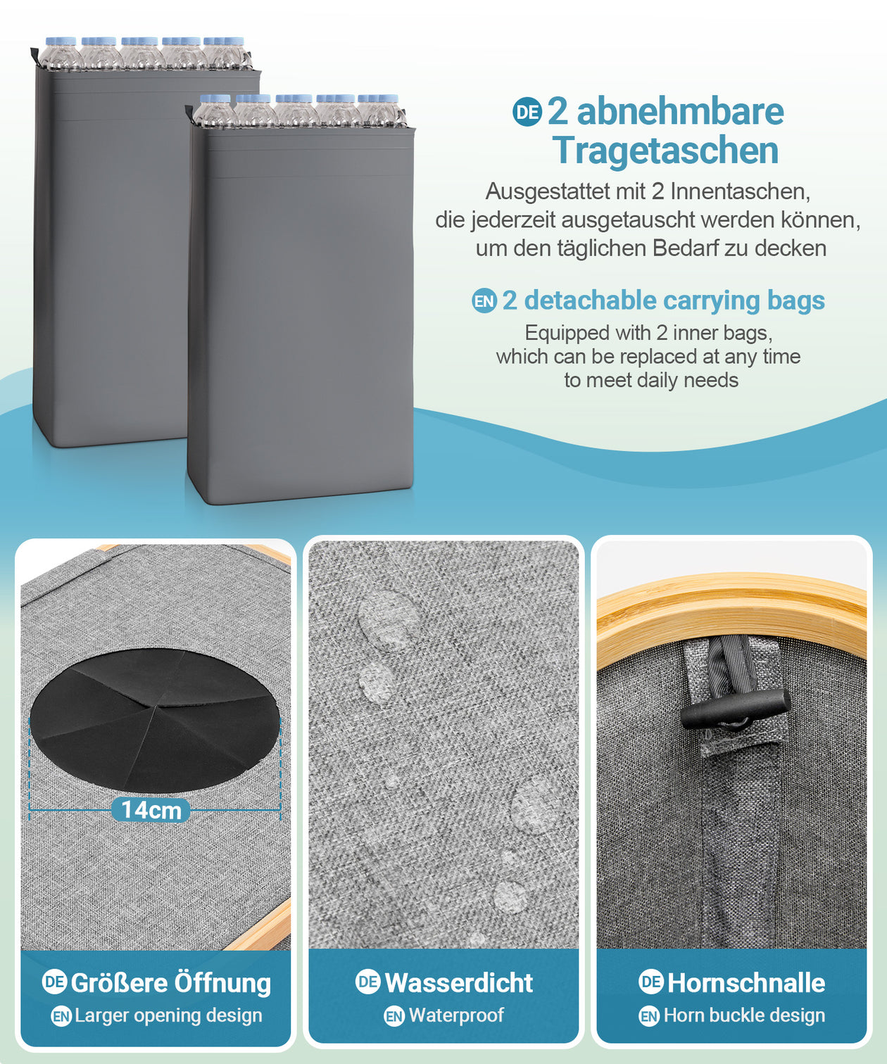 Yorbay Pfandflaschen Sammler 100L mit 2 Beuteln - YB067 - Z104 - 15 - Yorbay.de