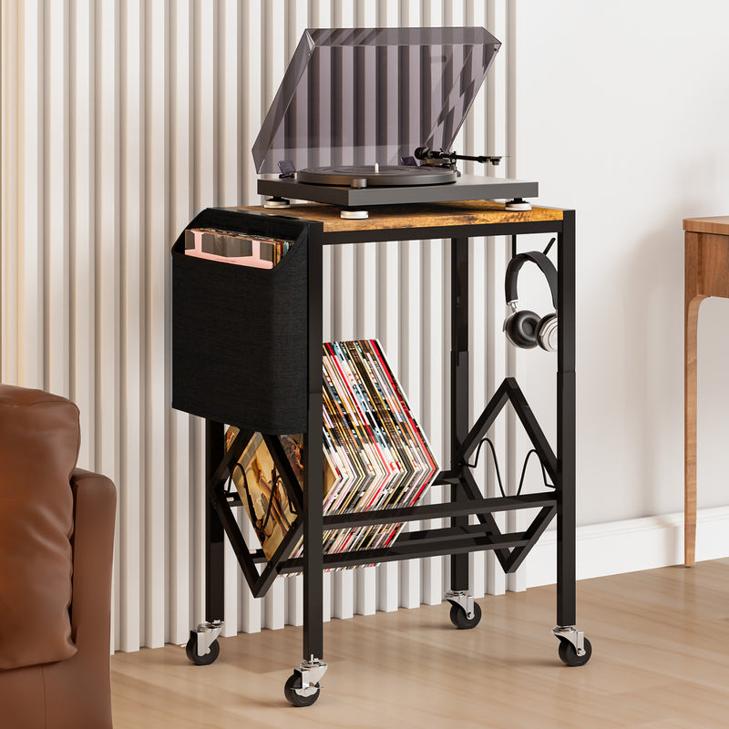 Yorbay Vinyl - Plattenregal mit Stoffbeutel & Rädern - YB059 - T053 - 2 - Yorbay.de