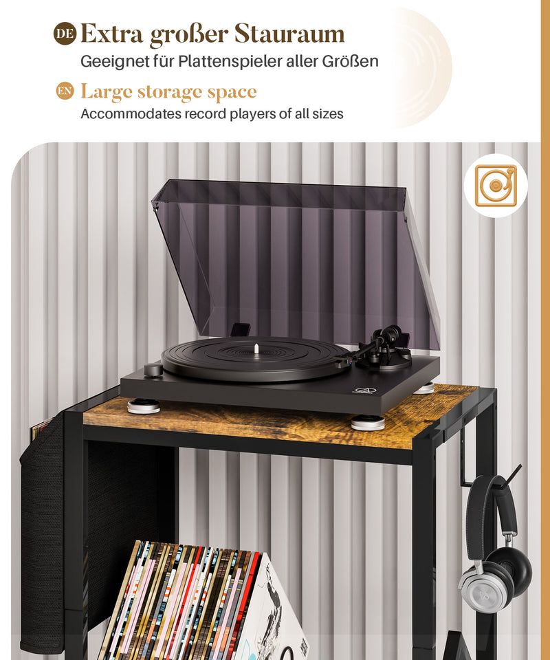 Yorbay Vinyl - Plattenregal mit Stoffbeutel & Rädern - YB059 - T053 - 4 - Yorbay.de