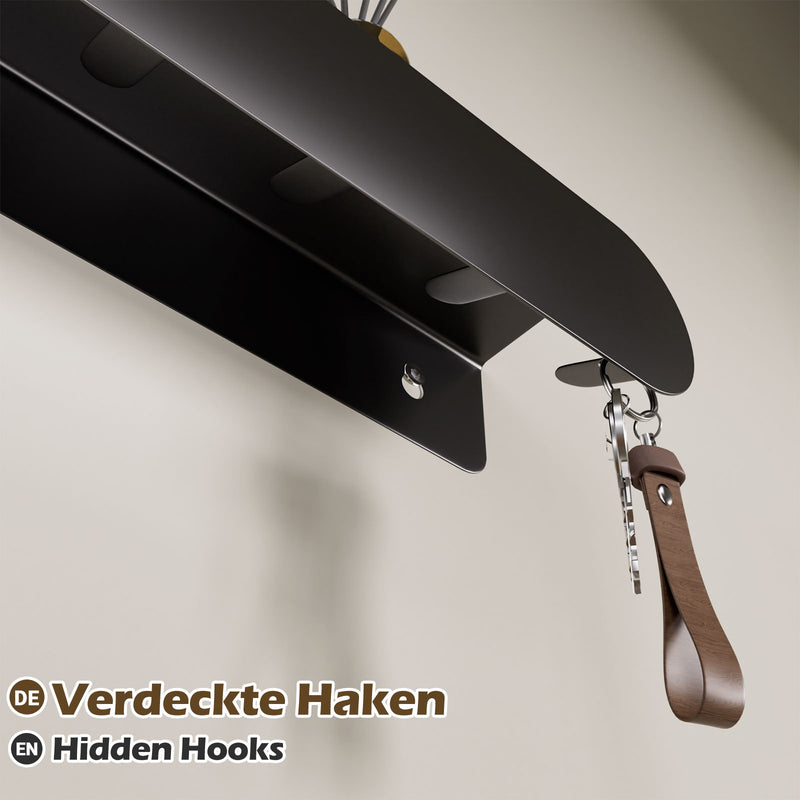 Yorbay Metall Schlüsselbrett mit Ablage und 6 Haken - YB141-T099 - 4 - Yorbay.de