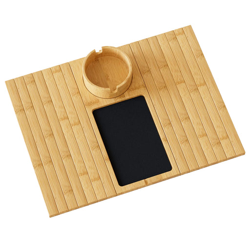 Yorbay Sofa-Armlehnen-Tablett aus Bambus mit 360° Becherhalter - YC011-Z126 - 1 - Yorbay.de