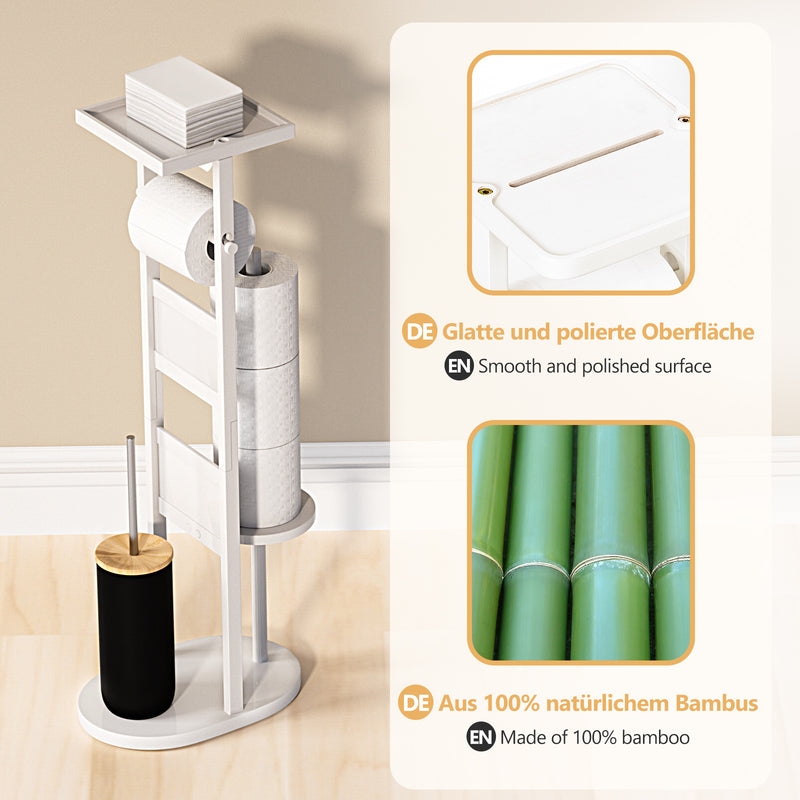 Yorbay Stand WC - Garnitur aus Bambus - YB025 - Z046 - 21 - Yorbay.de