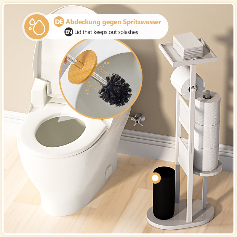 Yorbay Stand WC - Garnitur aus Bambus - YB025 - Z046 - 24 - Yorbay.de