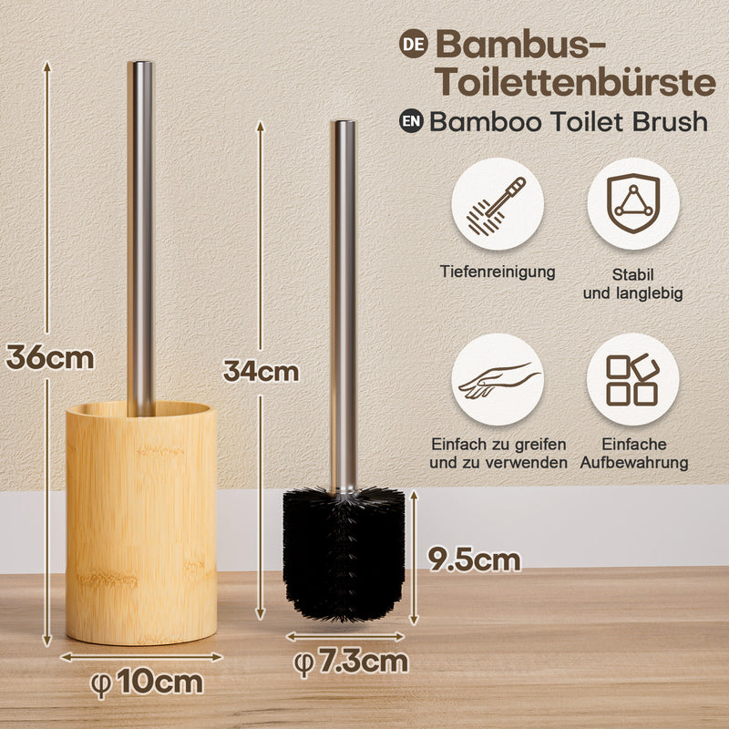 Yorbay Toilettenbürste mit Bambus - Halter - YB111 - Z116 - 3 - Yorbay.de