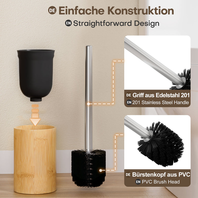 Yorbay Toilettenbürste mit Bambus - Halter - YB111 - Z116 - 6 - Yorbay.de