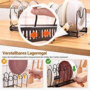 Yorbay Topfdeckelhalter mit 10 verstellbaren Fächern - F210 - 7 - Yorbay.de