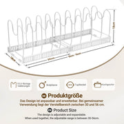 Yorbay Topfdeckelhalter mit 10 verstellbaren Fächern - F211 - 12 - Yorbay.de