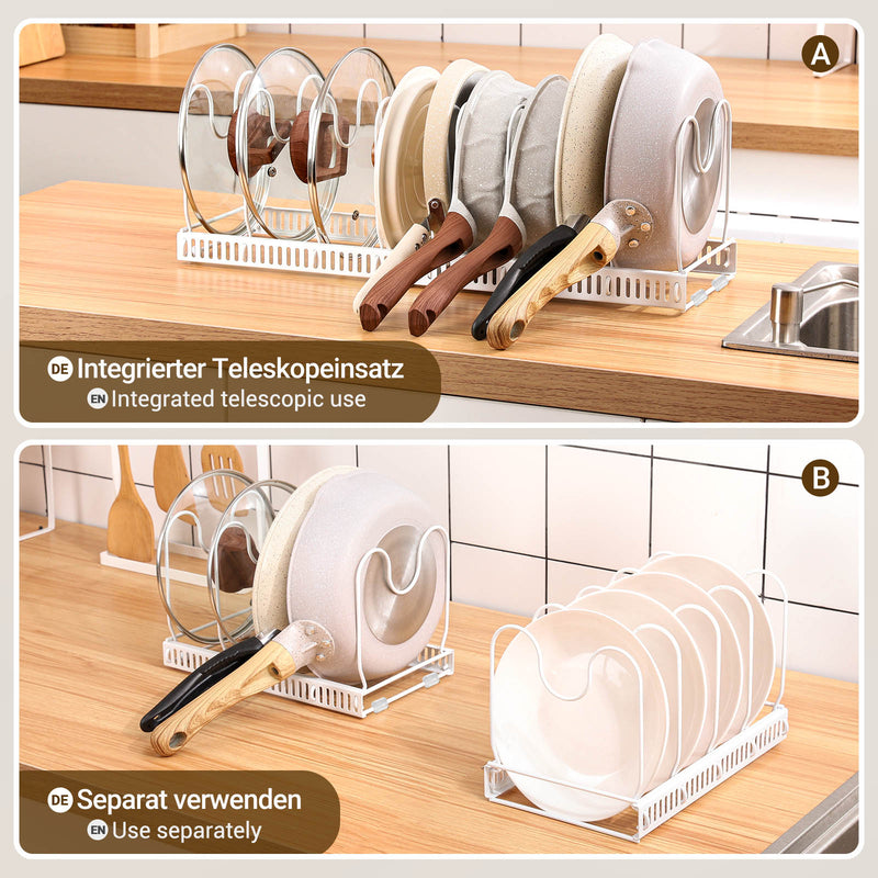 Yorbay Topfdeckelhalter mit 10 verstellbaren Fächern - F211 - 13 - Yorbay.de