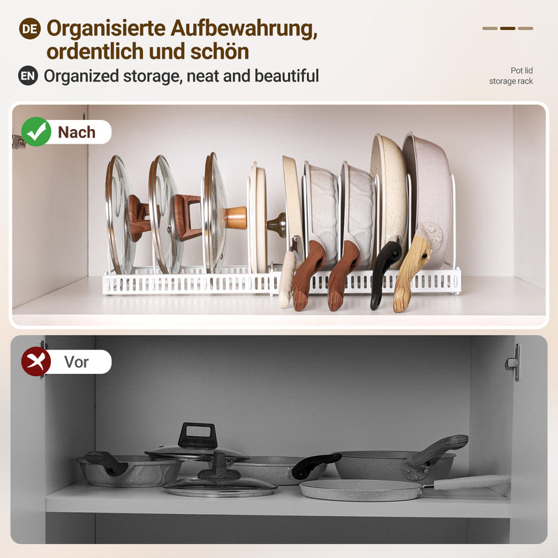 Yorbay Topfdeckelhalter mit 10 verstellbaren Fächern - F211 - 14 - Yorbay.de