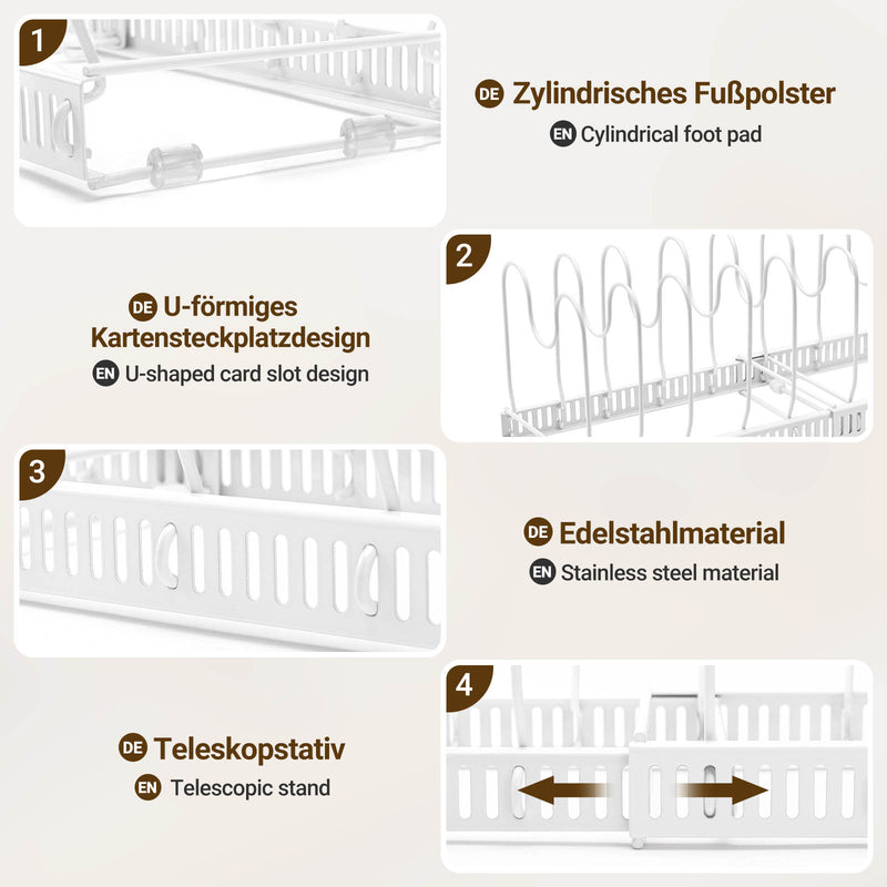 Yorbay Topfdeckelhalter mit 10 verstellbaren Fächern - F211 - 15 - Yorbay.de