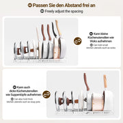 Yorbay Topfdeckelhalter mit 10 verstellbaren Fächern - F211 - 17 - Yorbay.de