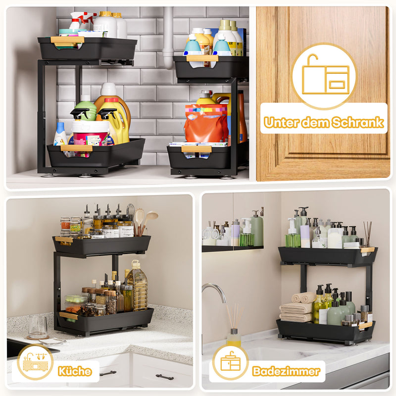 Yorbay Bamboo Standing Toilet Set