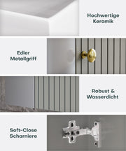 Yorbay hängender Waschtischunterschrank 55 cm mit Waschbecken - YB097 - D054 - 13 - Yorbay.de