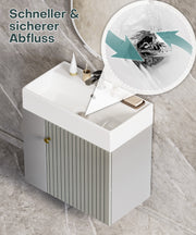 Yorbay hängender Waschtischunterschrank 55 cm mit Waschbecken - YB097 - D054 - 15 - Yorbay.de