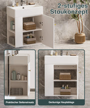 Yorbay hängender Waschtischunterschrank 55 cm mit Waschbecken - YB097 - D053 - 5 - Yorbay.de