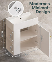 Yorbay hängender Waschtischunterschrank 55 cm mit Waschbecken - YB097 - D053 - 3 - Yorbay.de