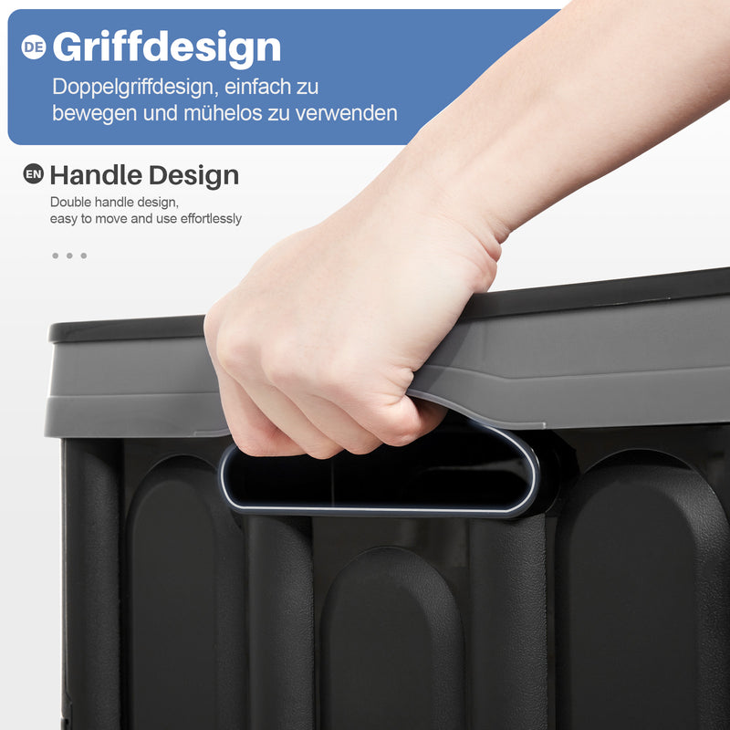 Yorbay 2er - Set faltbare Aufbewahrungsboxen aus Kunststoff mit Deckel - F86 - 30 - Yorbay.de
