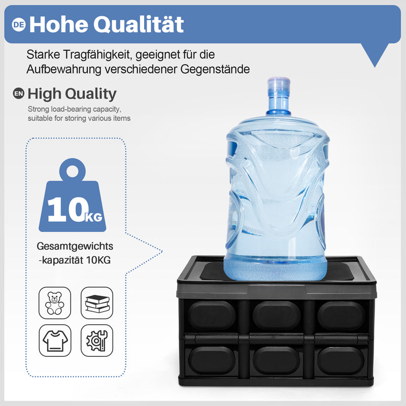 Yorbay 2er - Set faltbare Aufbewahrungsboxen aus Kunststoff mit Deckel - F86 - 27 - Yorbay.de