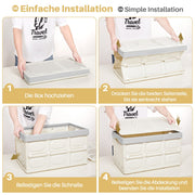 Yorbay 2er - Set faltbare Aufbewahrungsboxen aus Kunststoff mit Deckel - YB012 - E001 - 22 - Yorbay.de