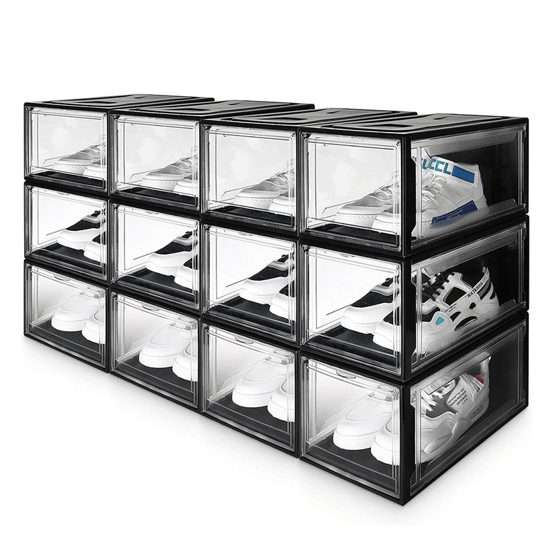 Yorbay Super transparent Schuhbox Schwarz - 4xB57 - 13 - Yorbay.de