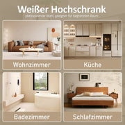 Hochschrank mit Türen und verstellbaren Trennwänden, 57,4 x 28,4 x 162,5 cm - YB - N877P297007K - 7 - Yorbay.de