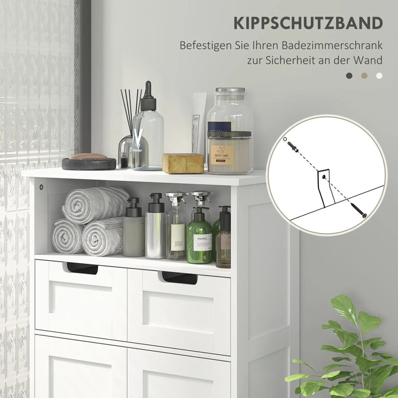Badezimmerschrank mit Ablagen, Schubladen und Türfach - YB - T3323P300264 - 5 - Yorbay.de