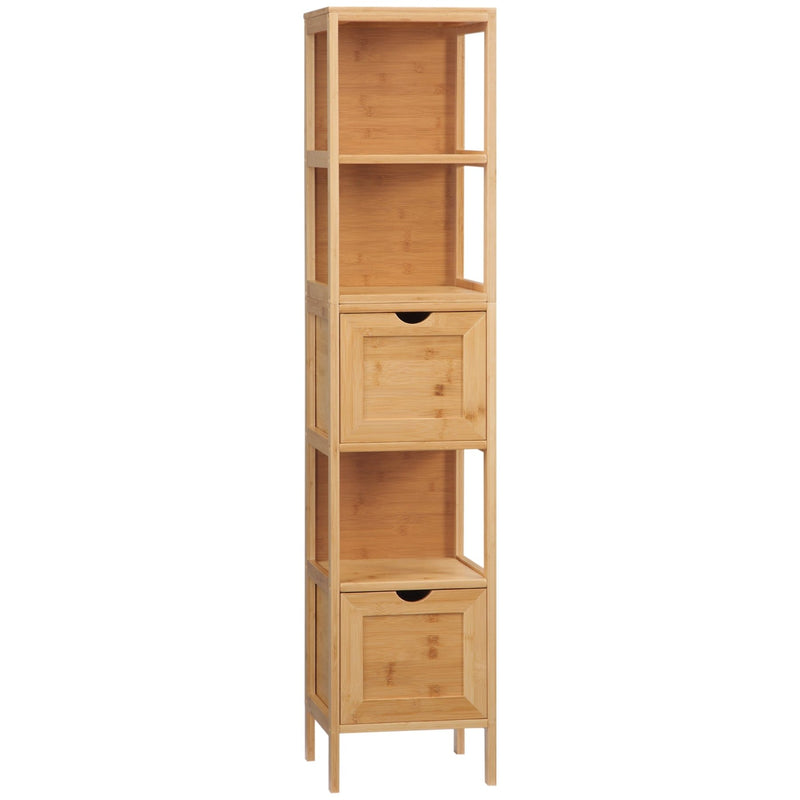 Badezimmerschrank aus Bambus mit Schubladen und Regalen - YB - T3323P303342 - 1 - Yorbay.de