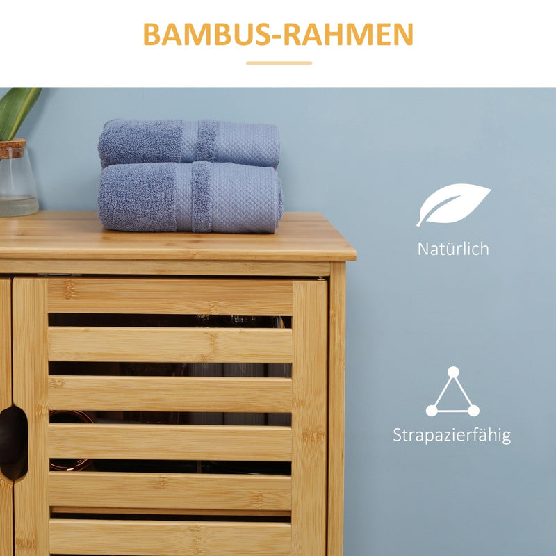 Badezimmerschrank aus Bambus mit 2 Türen - YB - T3323P305426 - 4 - Yorbay.de