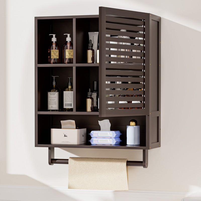 Yorbay Badezimmerschrank mit Tür und Regalen, 70 x 56 x 20 cm - YB070 - Z096 - 19 - Yorbay.de