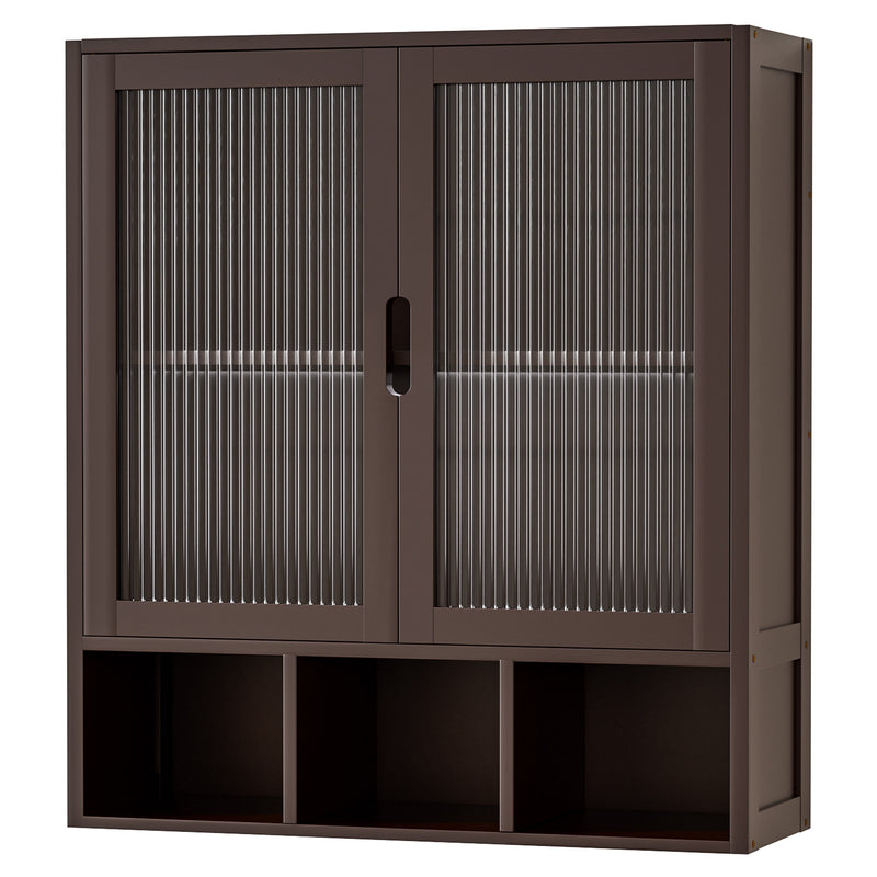 Yorbay Badezimmerschrank mit Doppeltür und Fächern, 59 x 22 x 66 cm - YB - YB071 - Z099 - 21 - Yorbay.de