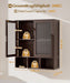 Yorbay Badezimmerschrank mit Doppeltür und Fächern, 59 x 22 x 66 cm - YB - YB071 - Z099 - 23 - Yorbay.de