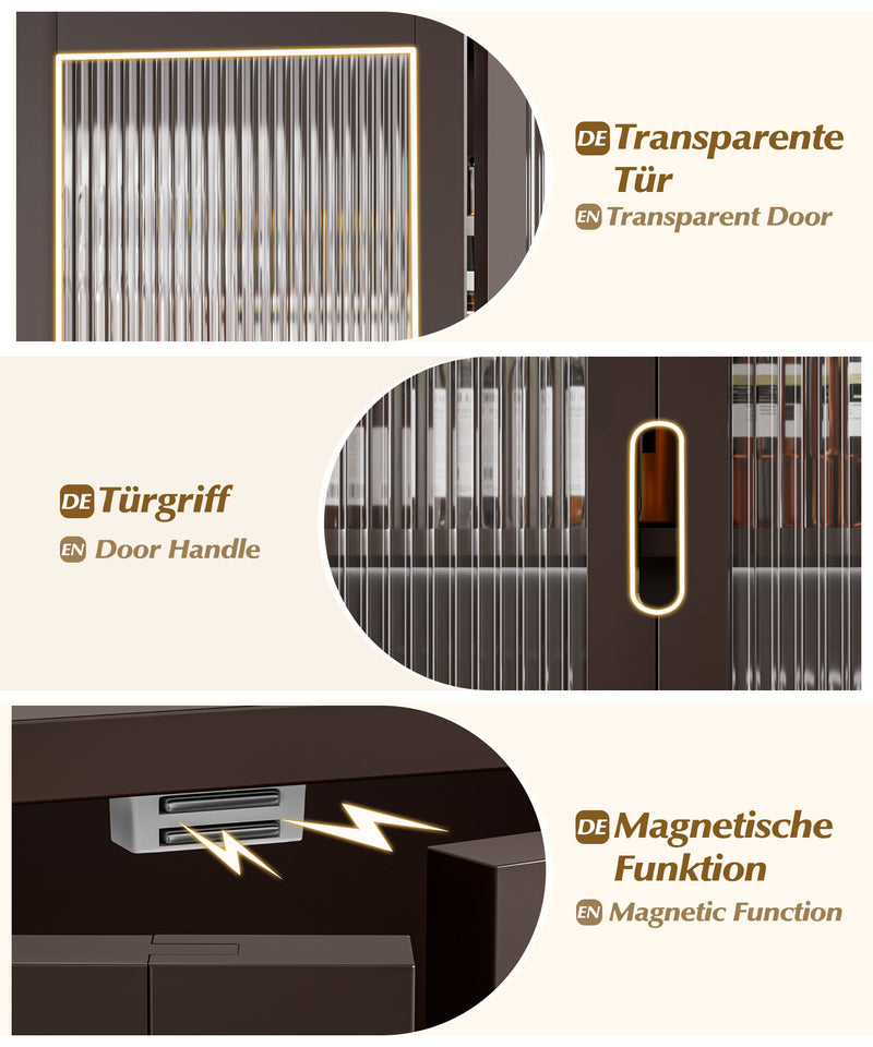 Yorbay Badezimmerschrank mit Doppeltür und Fächern, 59 x 22 x 66 cm - YB - YB071 - Z099 - 24 - Yorbay.de