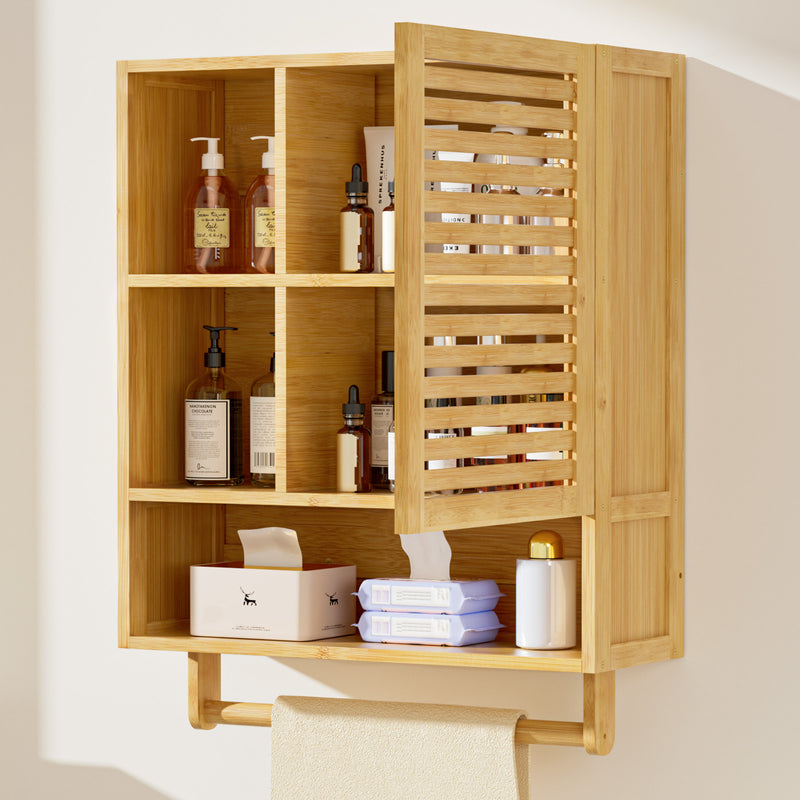 Yorbay Badezimmerschrank mit Tür und Regalen, 70 x 56 x 20 cm - YB070 - Z094 - 2 - Yorbay.de