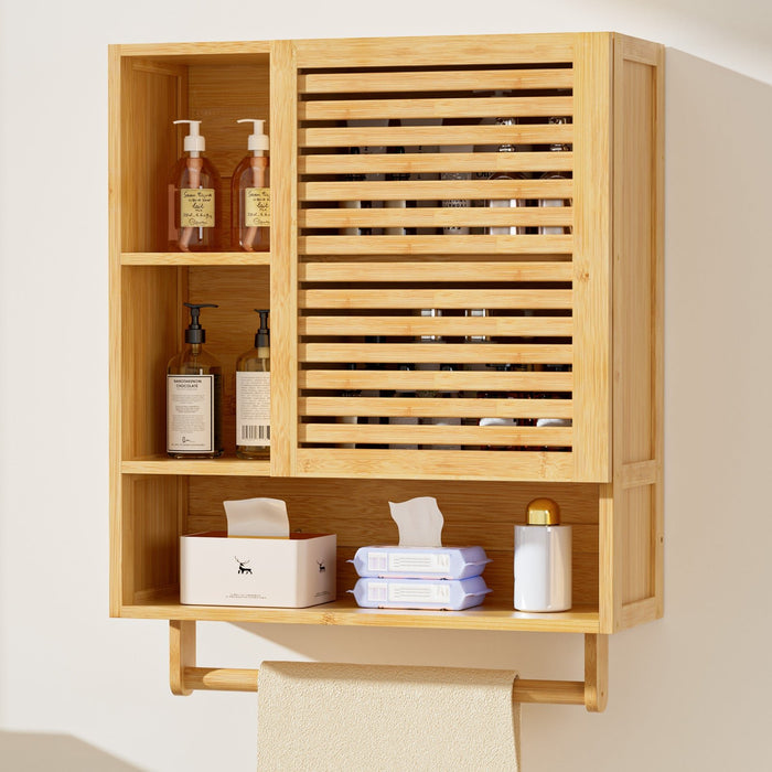 Yorbay Badezimmerschrank mit Tür und Regalen, 70 x 56 x 20 cm - YB070 - Z094 - 8 - Yorbay.de