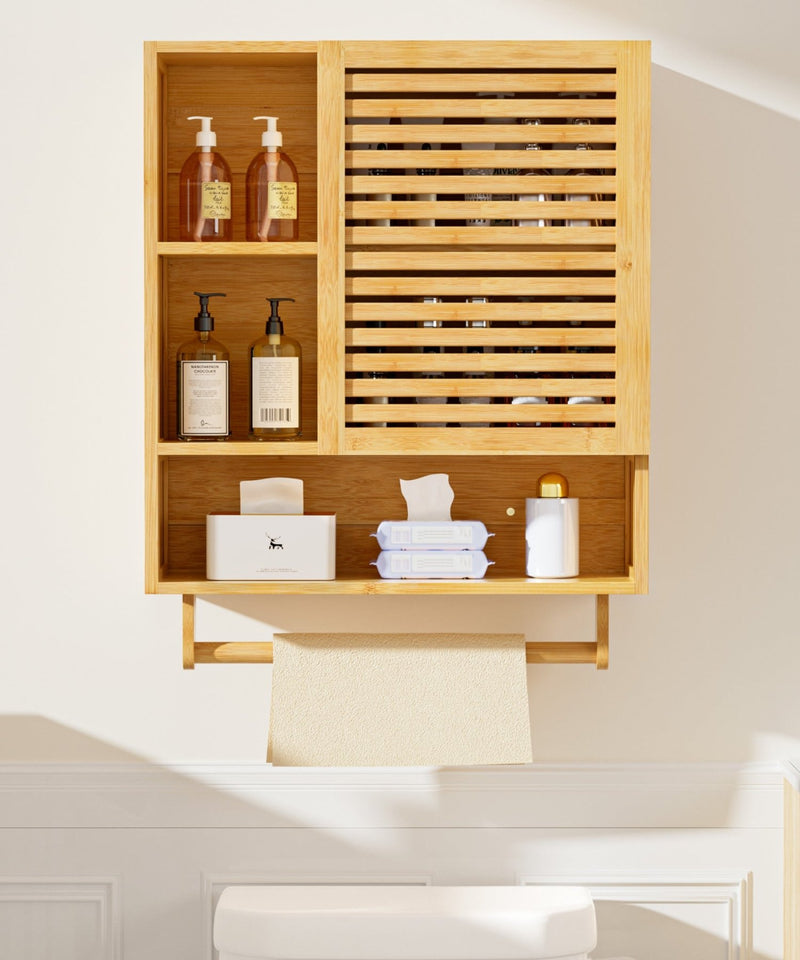 Yorbay Badezimmerschrank mit Tür und Regalen, 70 x 56 x 20 cm - YB070 - Z094 - 9 - Yorbay.de