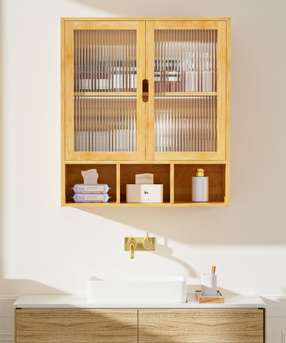 Yorbay Badezimmerschrank mit Doppeltür und Fächern, 59 x 22 x 66 cm - YB - YB071 - Z097 - 10 - Yorbay.de