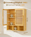 Yorbay Badezimmerschrank mit Doppeltür und Fächern, 59 x 22 x 66 cm - YB - YB071 - Z097 - 3 - Yorbay.de