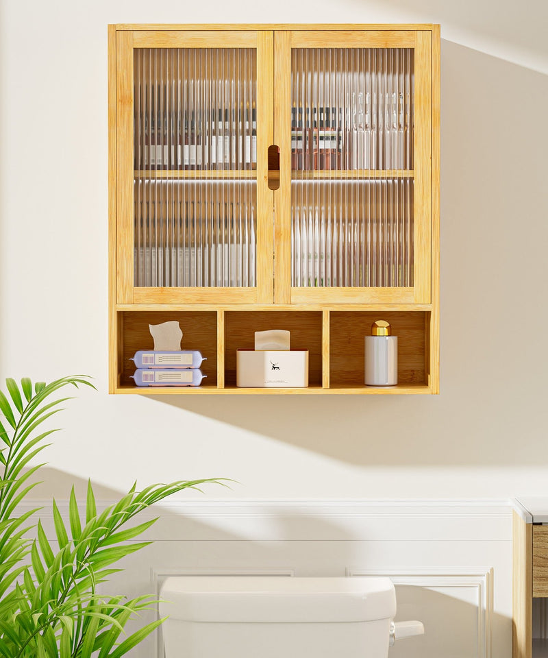 Yorbay Badezimmerschrank mit Doppeltür und Fächern, 59 x 22 x 66 cm - YB - YB071 - Z097 - 9 - Yorbay.de