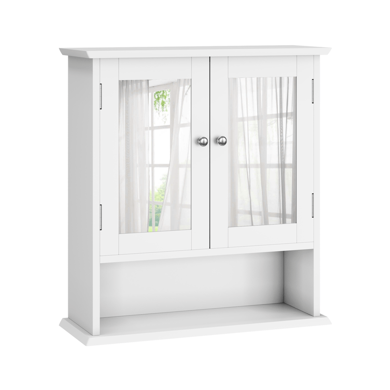 Wandmontierter Badezimmerschrank mit Spiegel - YB - W3180P271290 - 1 - Yorbay.de