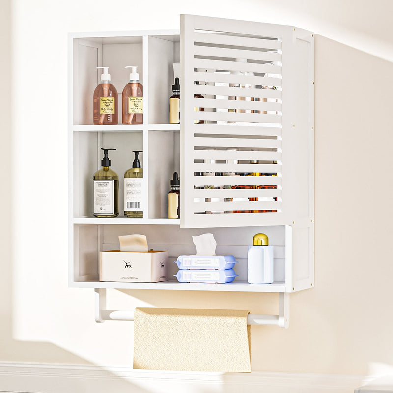 Yorbay Badezimmerschrank mit Tür und Regalen, 70 x 56 x 20 cm - YB070 - Z095 - 11 - Yorbay.de