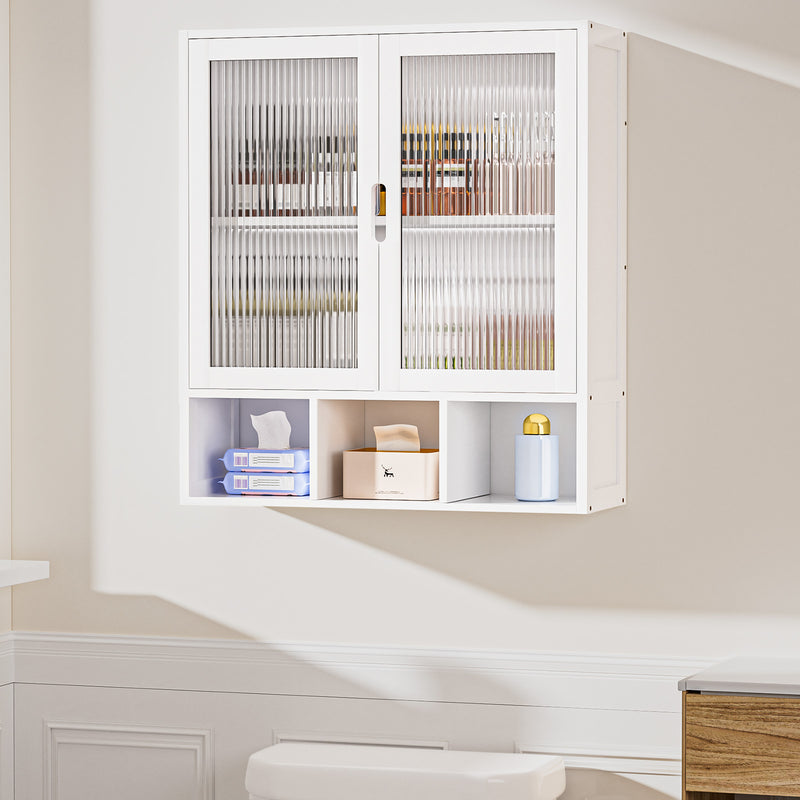 Yorbay Badezimmerschrank mit Doppeltür und Fächern, 59 x 22 x 66 cm - YB - YB071 - Z098 - 12 - Yorbay.de