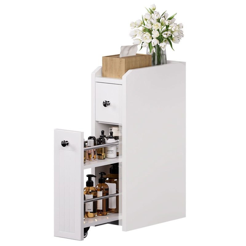 Yorbay schmaler Badezimmerschrank mit Schubladen, 18×40×70 cm - YB114-D061 - 8 - Yorbay.de